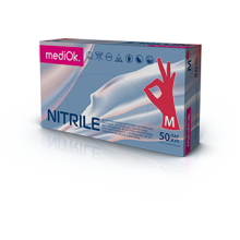 Перчатки MEDIOK Nitrile Красный (50 пар) 10 упаковок