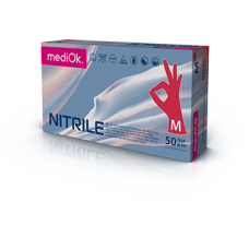 Перчатки MEDIOK Nitrile Красный Viva-Magenta (50 пар) 10 упаковок