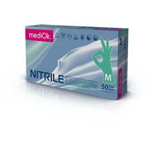 Перчатки MEDIOK Nitrile Зеленый (50 пар)  10 упаковок