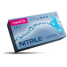Перчатки MEDIOK Nitrile ГОЛУБЫЕ  (50 пар) 10 упаковок 