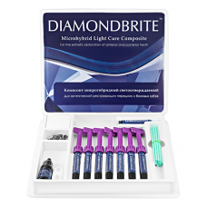 Даймондбрайт / DIAMONDBRITE микрогибридный светоотверждаемый композит (7 шприцов по 4.5 г) с принадлежностями